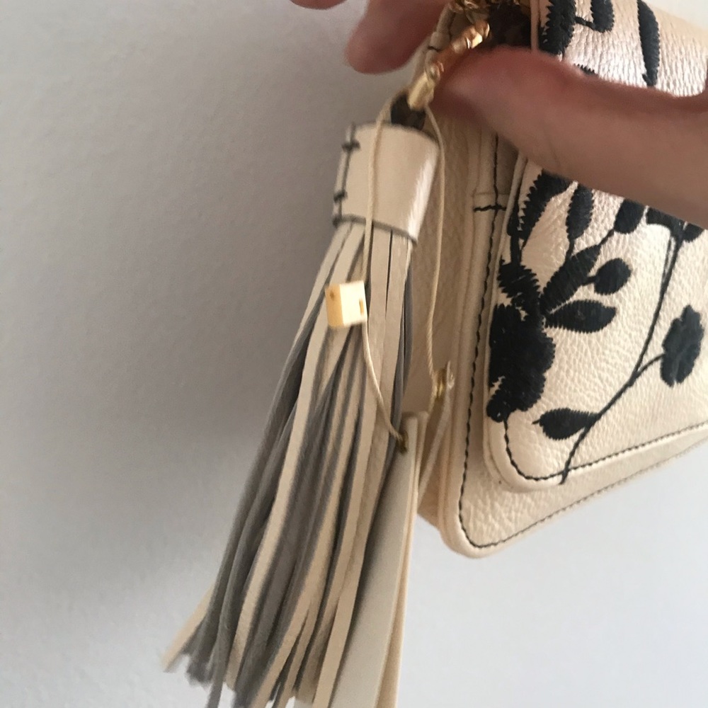 COPY - Aimee Kestenberg Cream Floral Crossbod Leather Bag - Picture 9 of 15